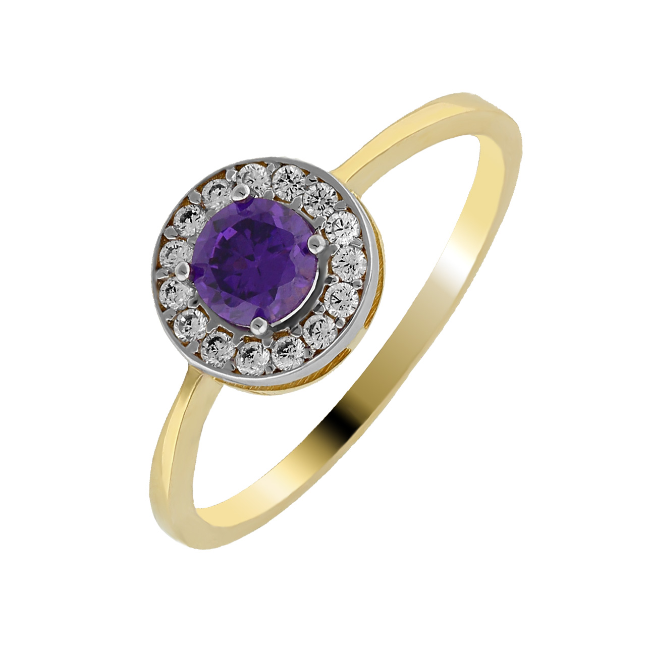 Goldring 585er Goldschmuck Damenring Amethyst RG16004