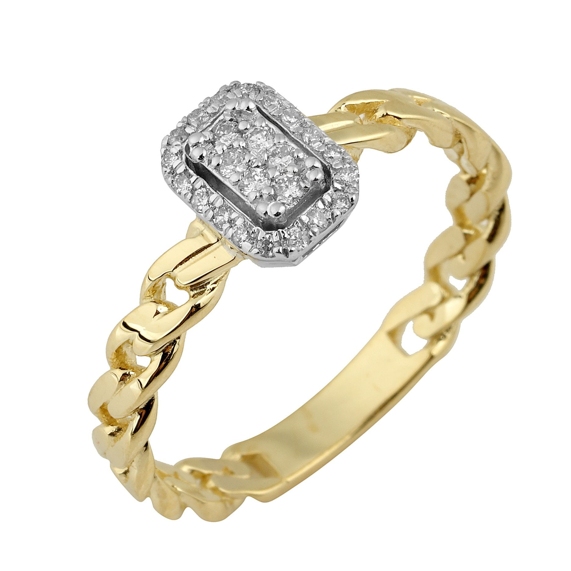 RingPR0zqLfxx9Yig Brillant Ring 585/- Gold Bicolor  EXR4197