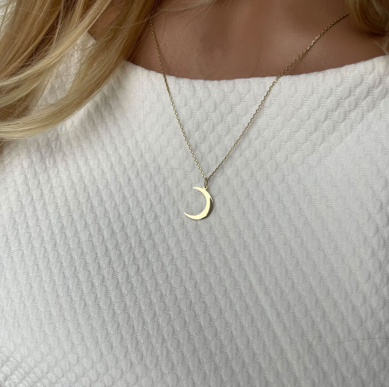 Sichel Mond Anhänger 585 Gold AEAN205