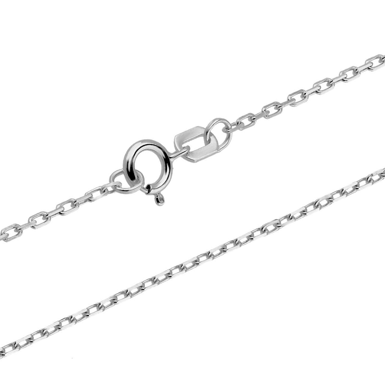 585er Goldkette Ankerkette diamantiert 1,0mm Weißgold 585er Goldkette Ankerkette diamantiert 1,0mm Weißgold