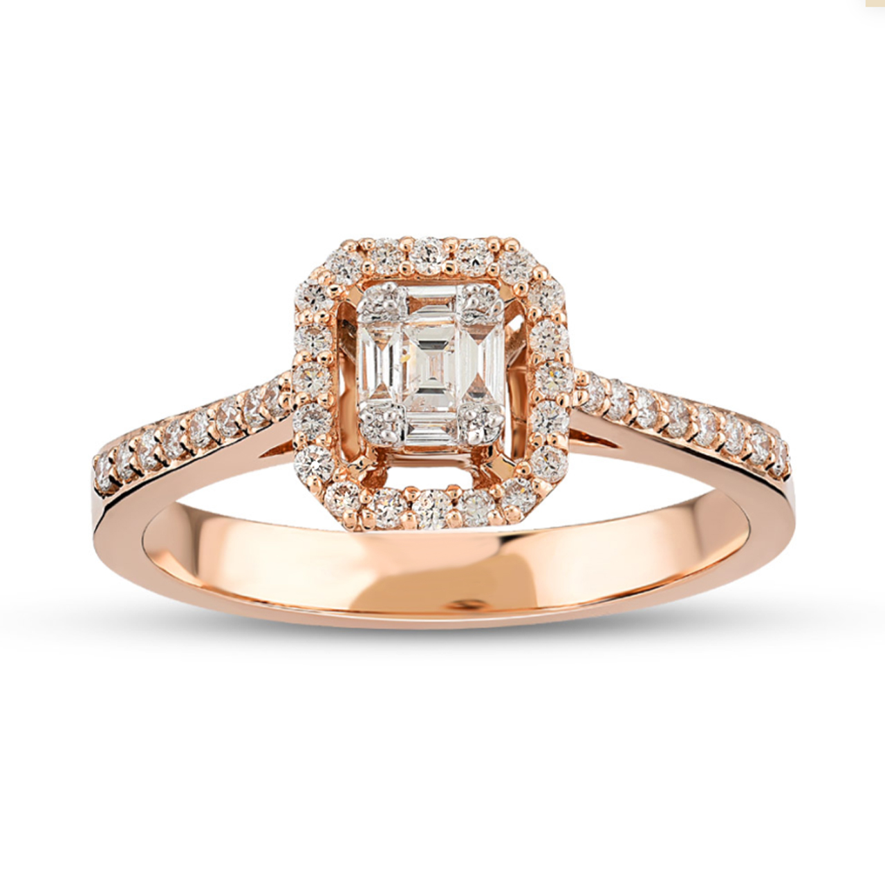 Brillant Ring 585/- Rosegold EXR4101