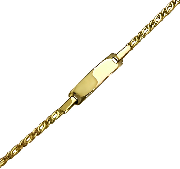 Gravur Ident Armband 585 Gold AR130047