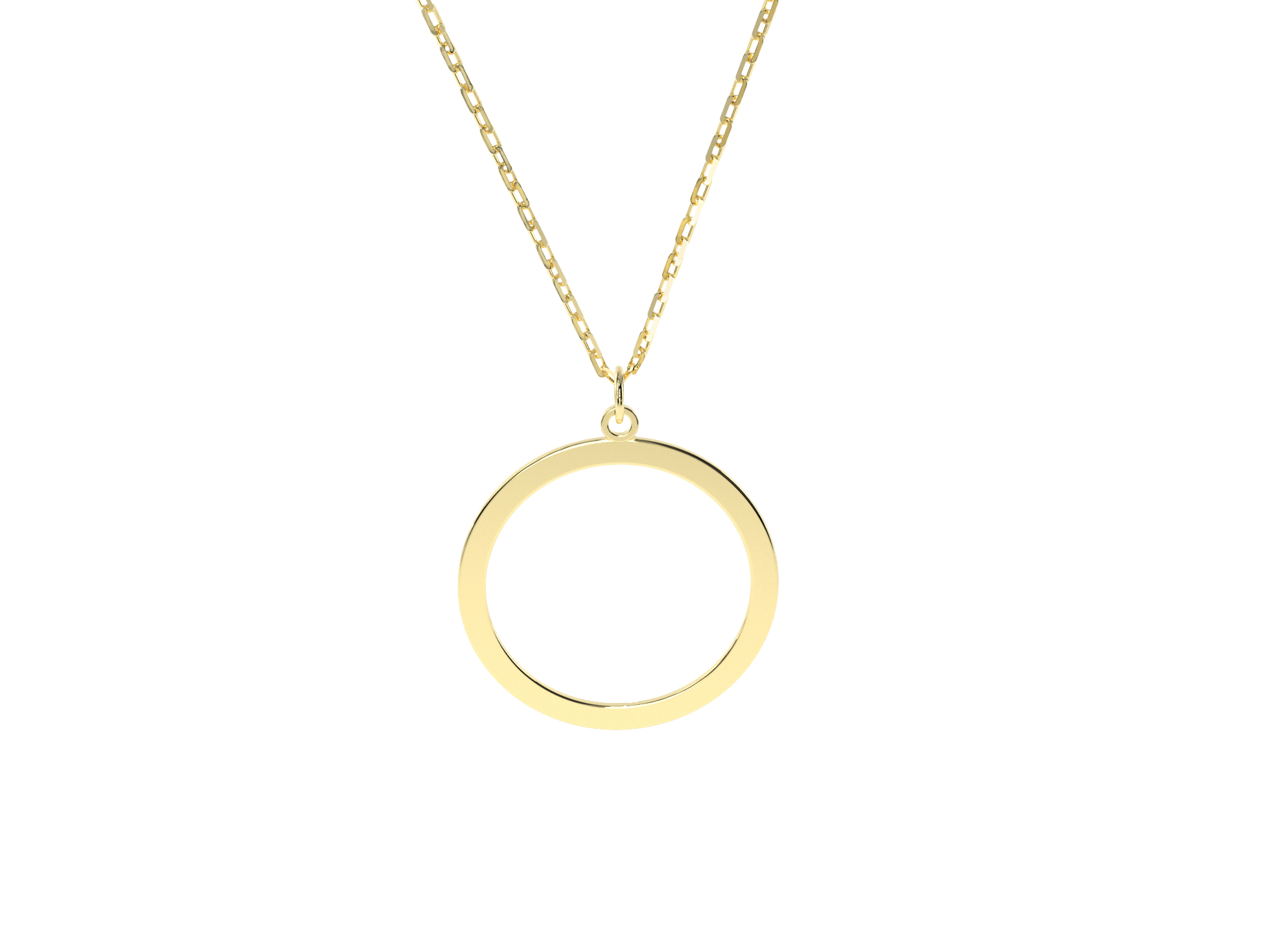 Kreis offen Anhänger 585 Gold