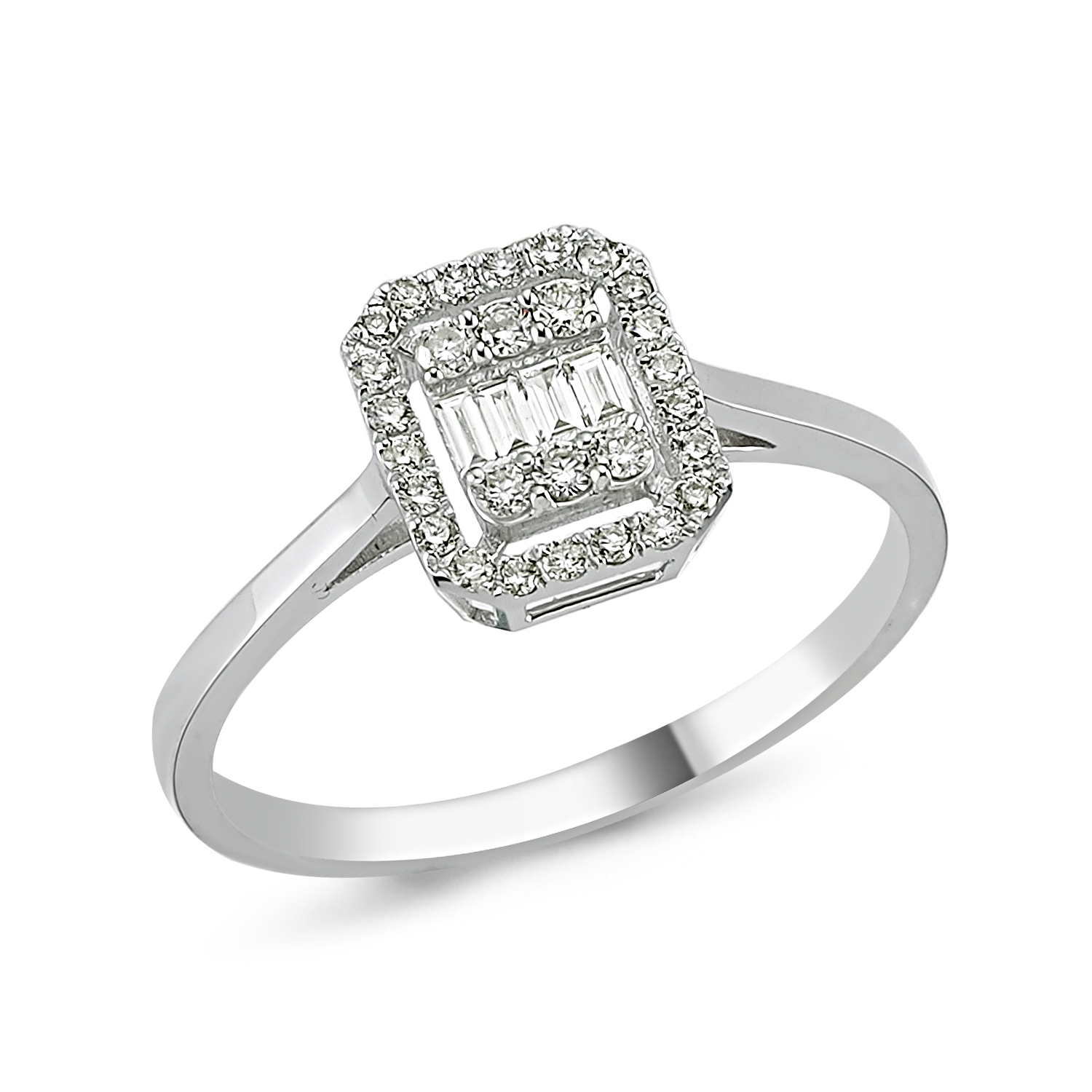 RingeNjpLlwbsw90UK Brillant Ring 585/- Weißgold EXR4183