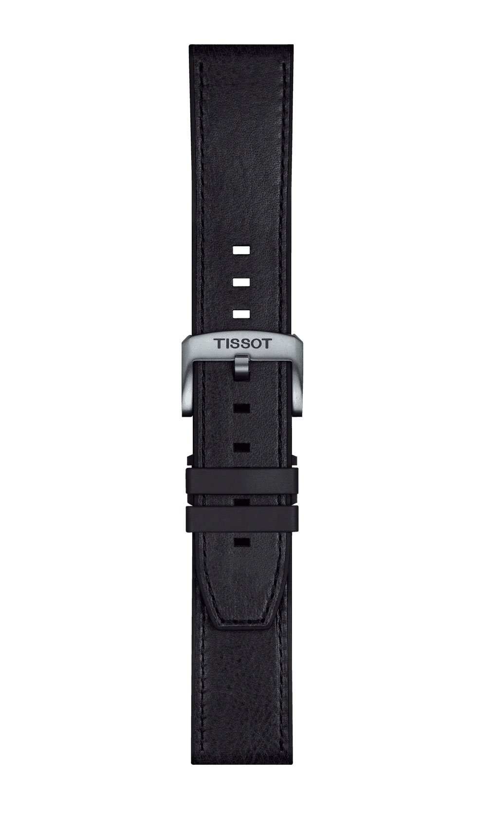 Original Tissot Lederarmband 23mm mit Synthetikelementen Schwarz T852.047.779