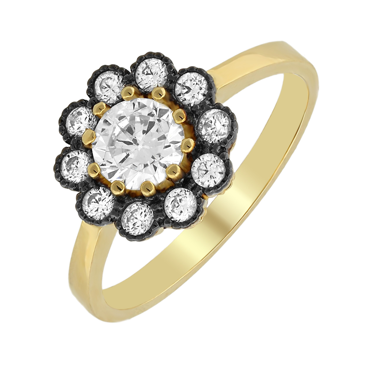 Klassicher Goldring 585er Goldschmuck Damenring RG16007