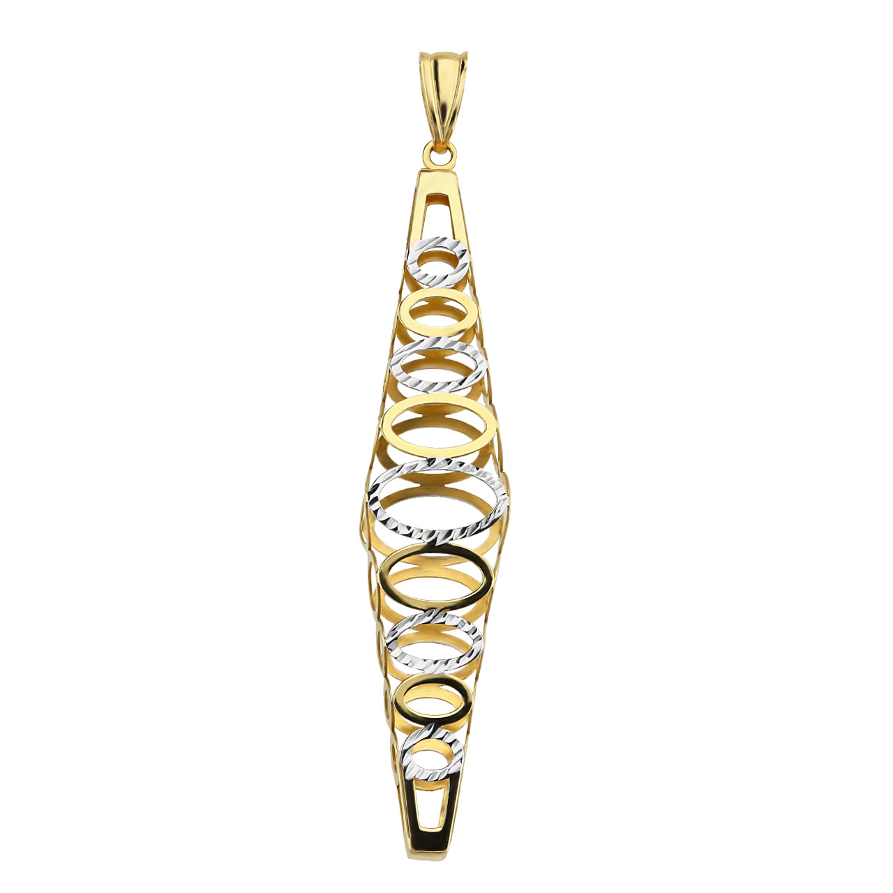 Filigraner Goldanhänger 585er Gold Bicolor AN160027