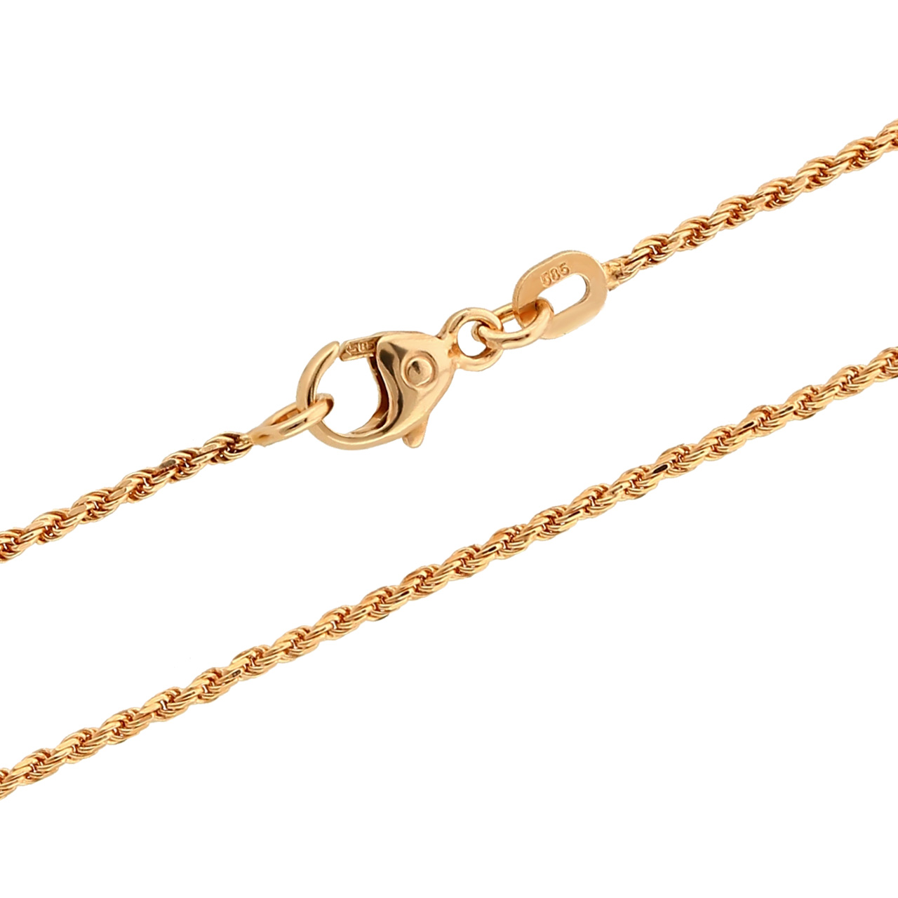 585er Goldkette Kordelkette 1,0mm Rotgold