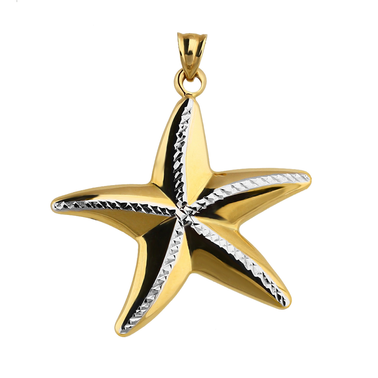 Seestern Goldanhänger Kettenanhänger 585er Gold Bicolor AN160044