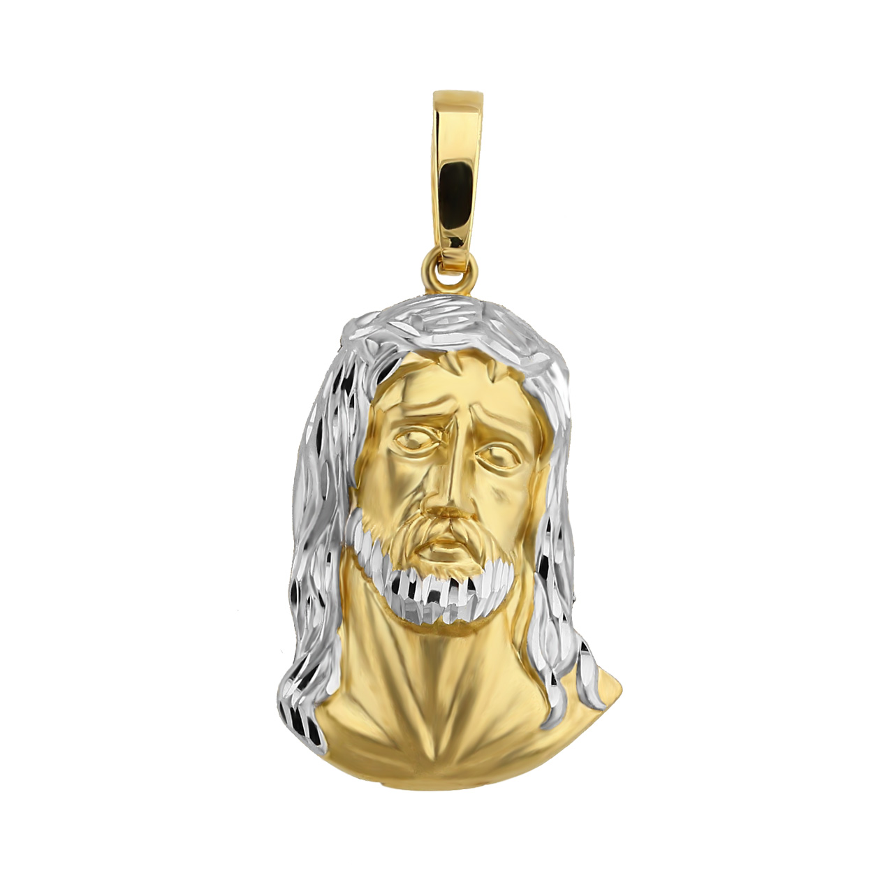 Jesus Kopf Anhänger 585 Gold Bicolor AN160028