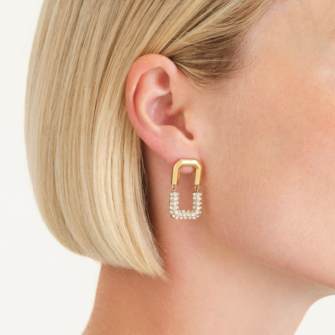 Rosefield Octagon Kristall Ohrringe