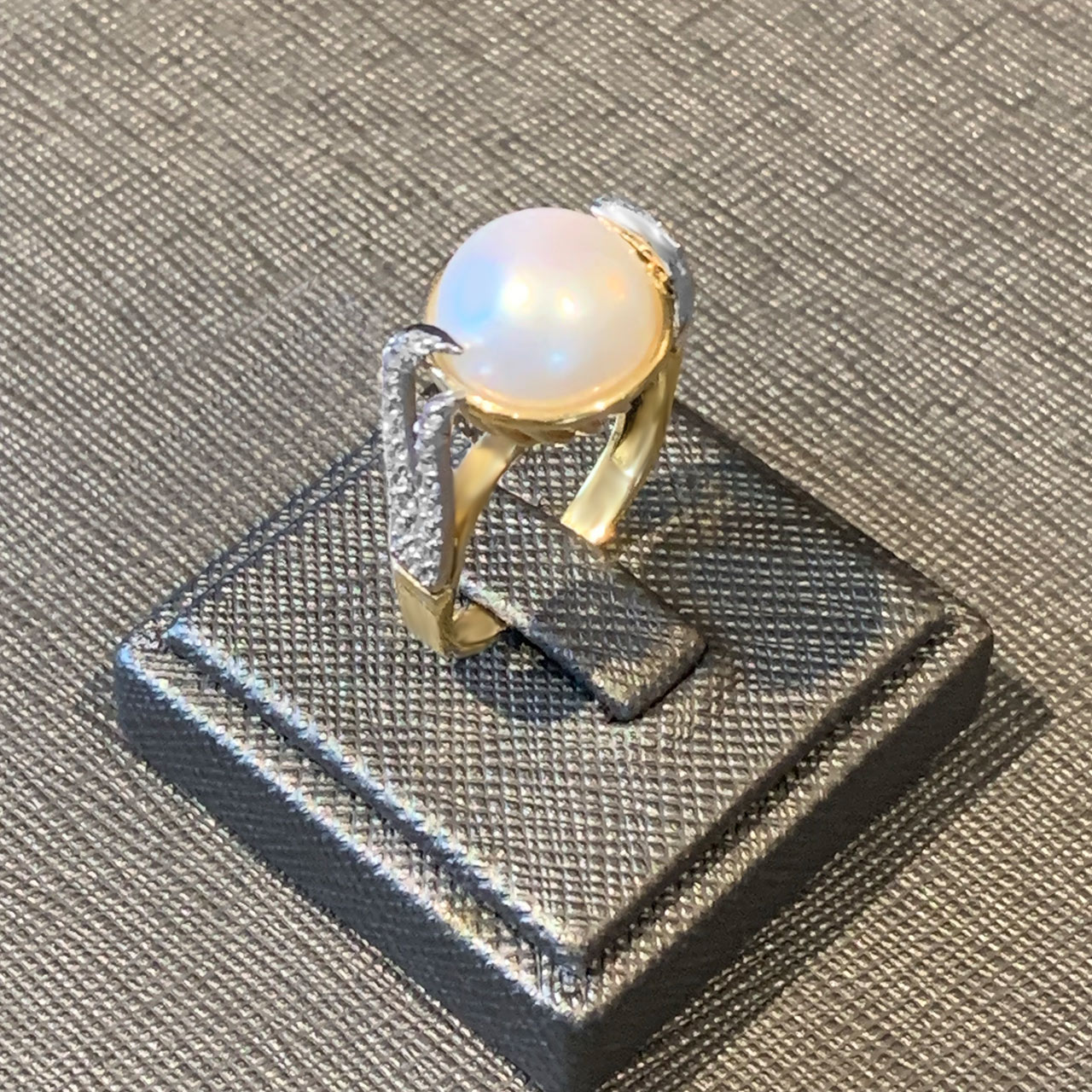 Zirkonia Perlen Damen Ring aus 585/- Gold EXPR4012