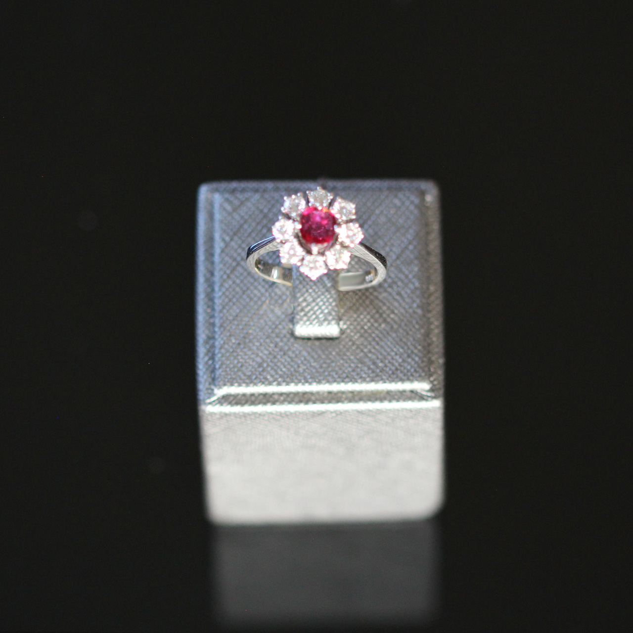 Eleganter Rubin Brillant Damen Ring aus 585/- Gold EXR4112