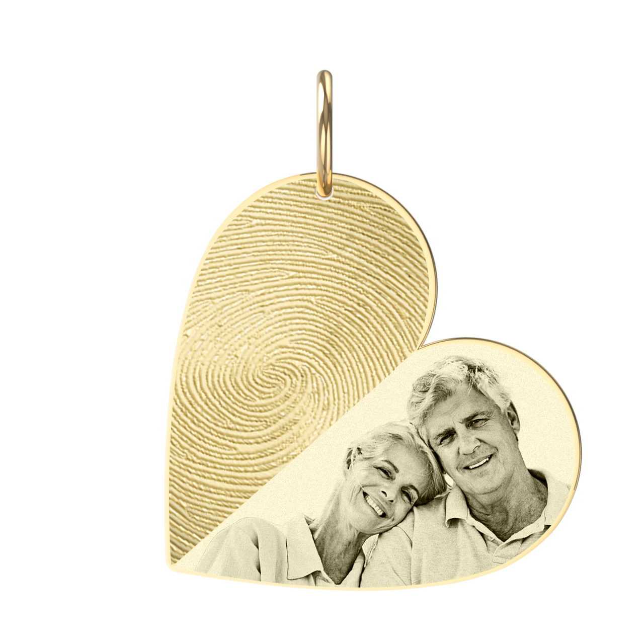 Finger Abdruck Foto Herz Gravurplatte Gravuranhänger 585 Gold - AN422 Finger Abdruck Foto Herz Gravurplatte Gravuranhänger 585 Gold - AN422
