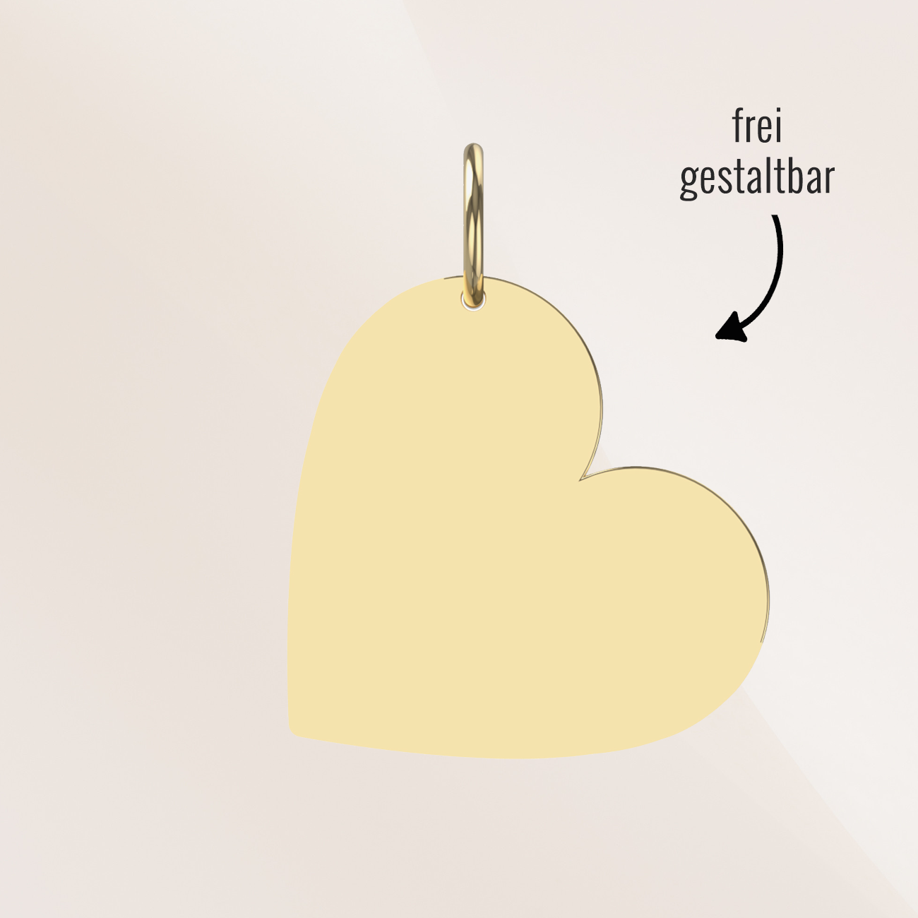 Herz Gravurplatte Gravuranhänger 585 Gelbgold Herz Gravurplatte Gravuranhänger 585 Gelbgold