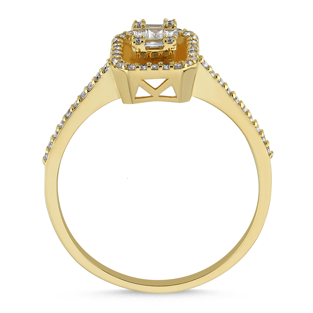 Halo Verlobungsring 585/- Gold 0,22ct. Brillant