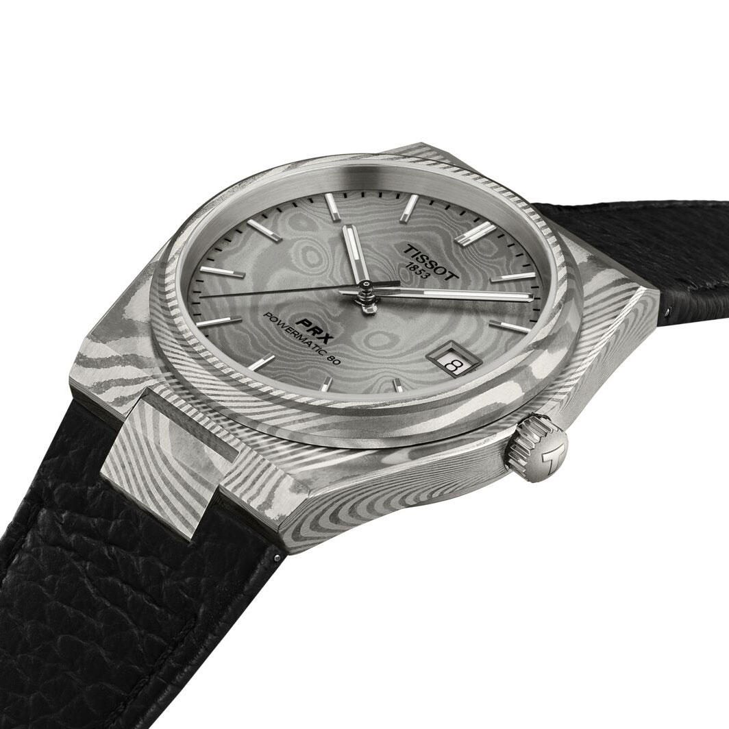 TISSOT PRX 38mm Damaszenerstahl Powermatic 80 T137.807.96.081.00