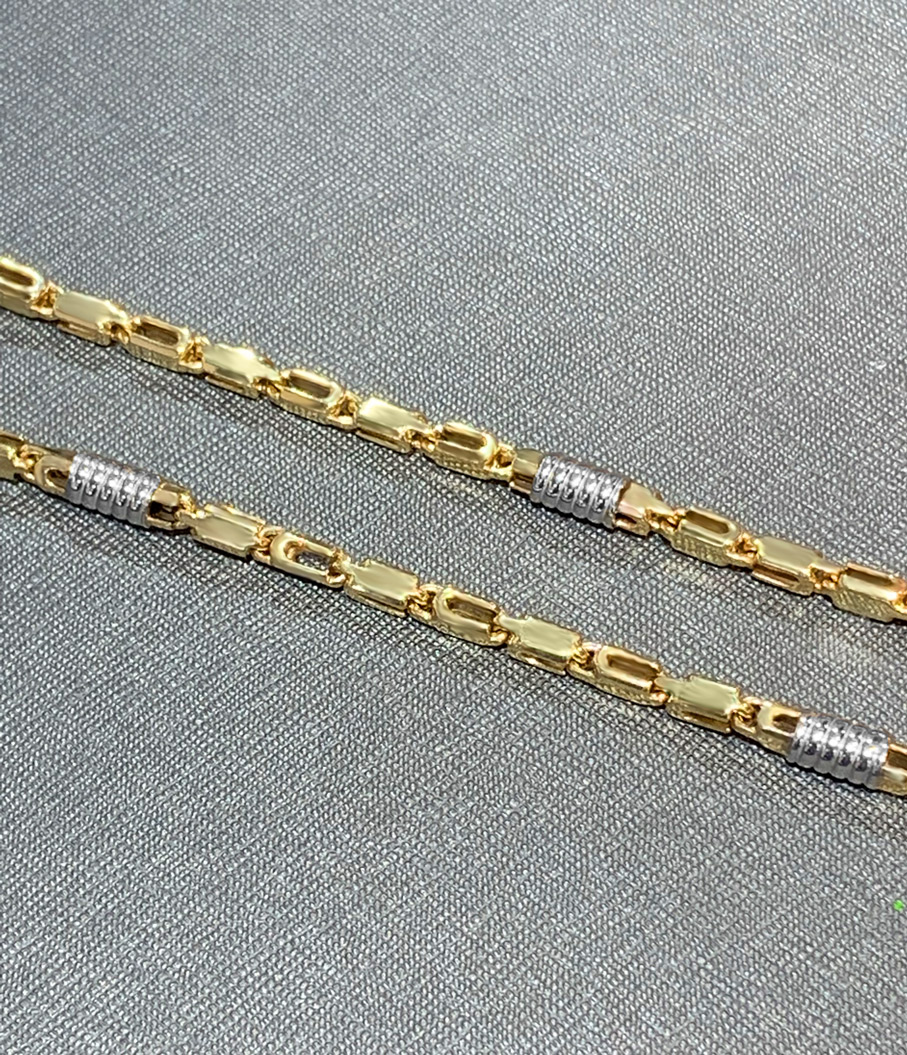 EXK4043 Anker Eckig massiv Kette aus 585/- Gold EXK4043
