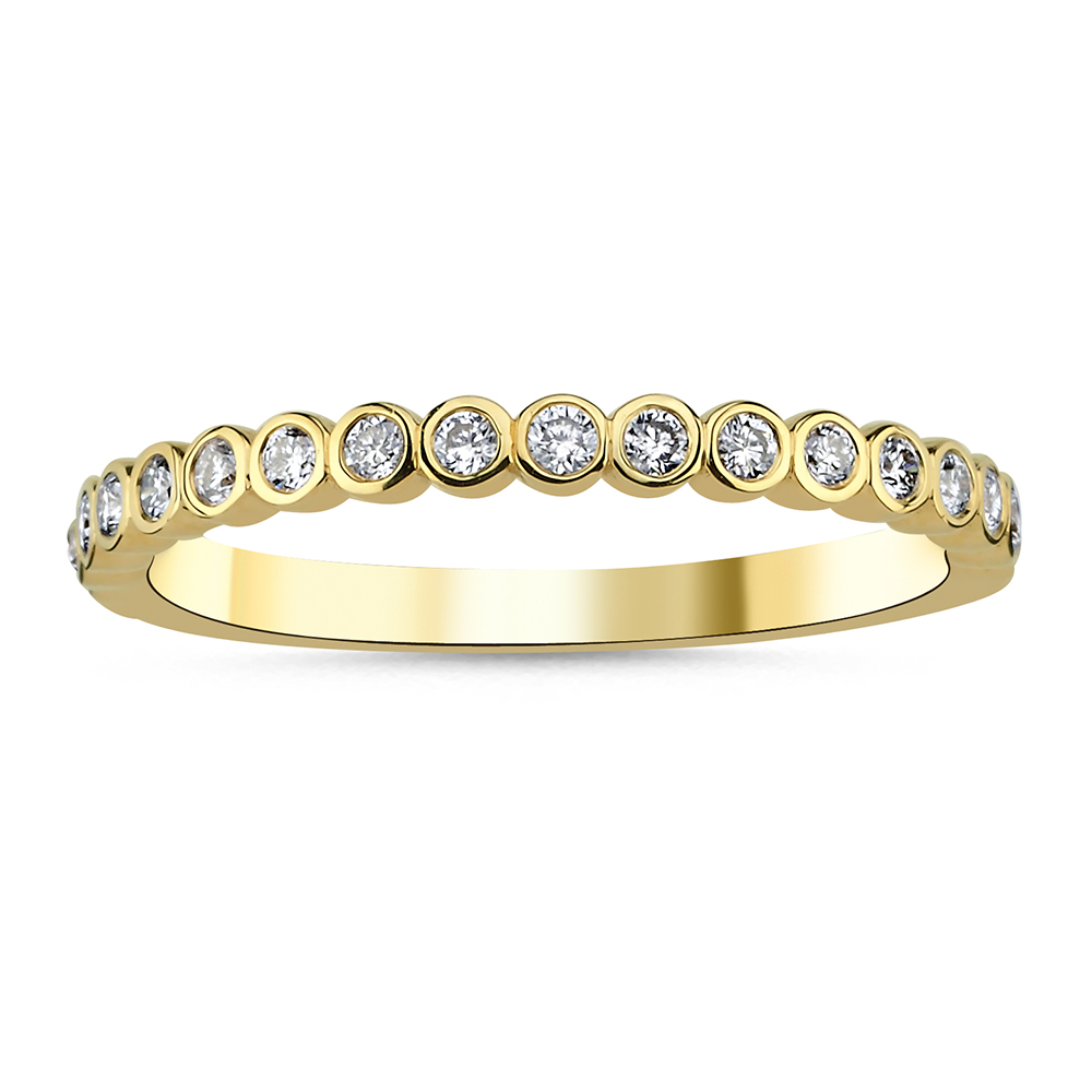 Memoire Eternity Ring 585/- Gold 0,22ct. Brillanten