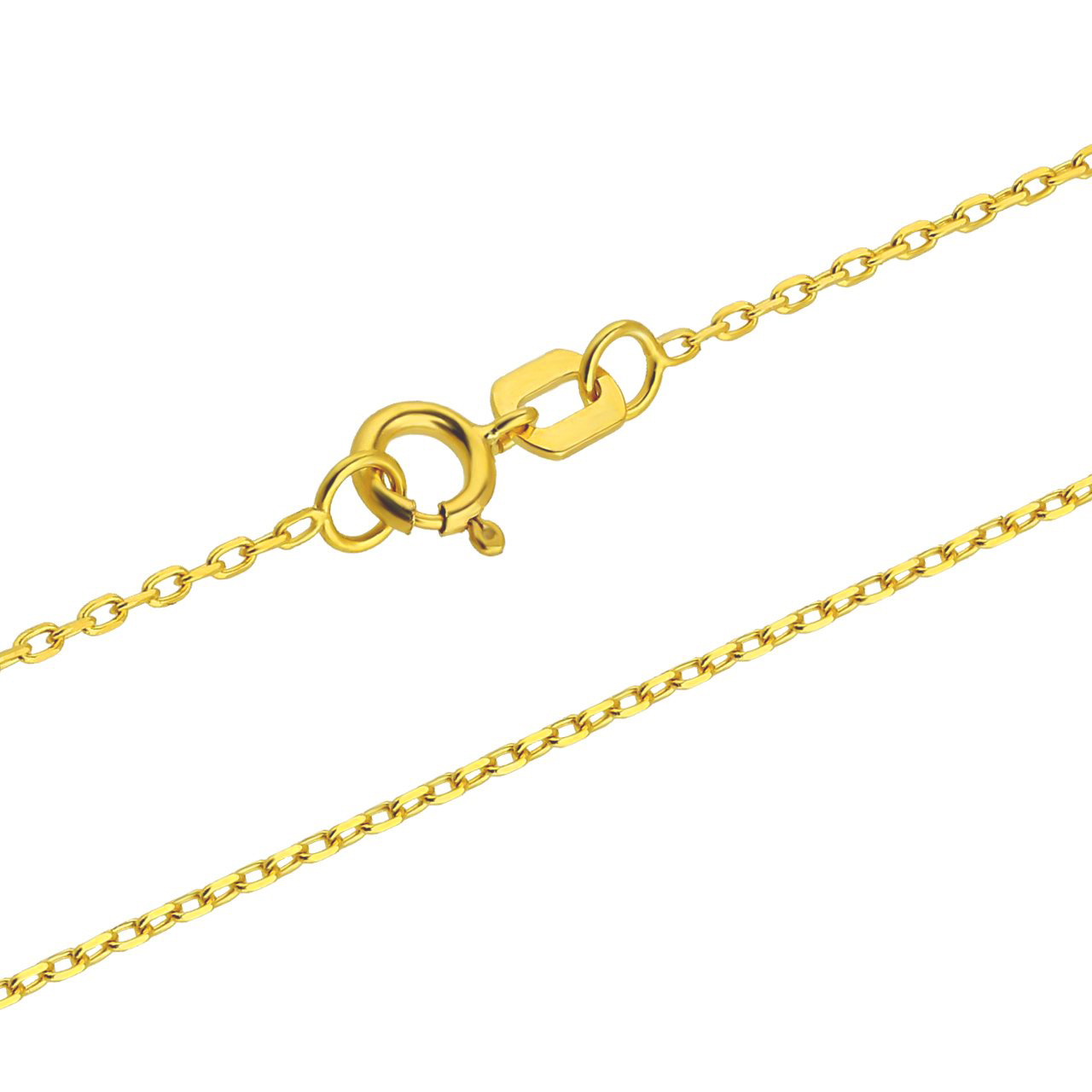 585er Goldkette Ankerkette diamantiert 1,0mm Gelbgold Kettenlänge: 45,0 cm