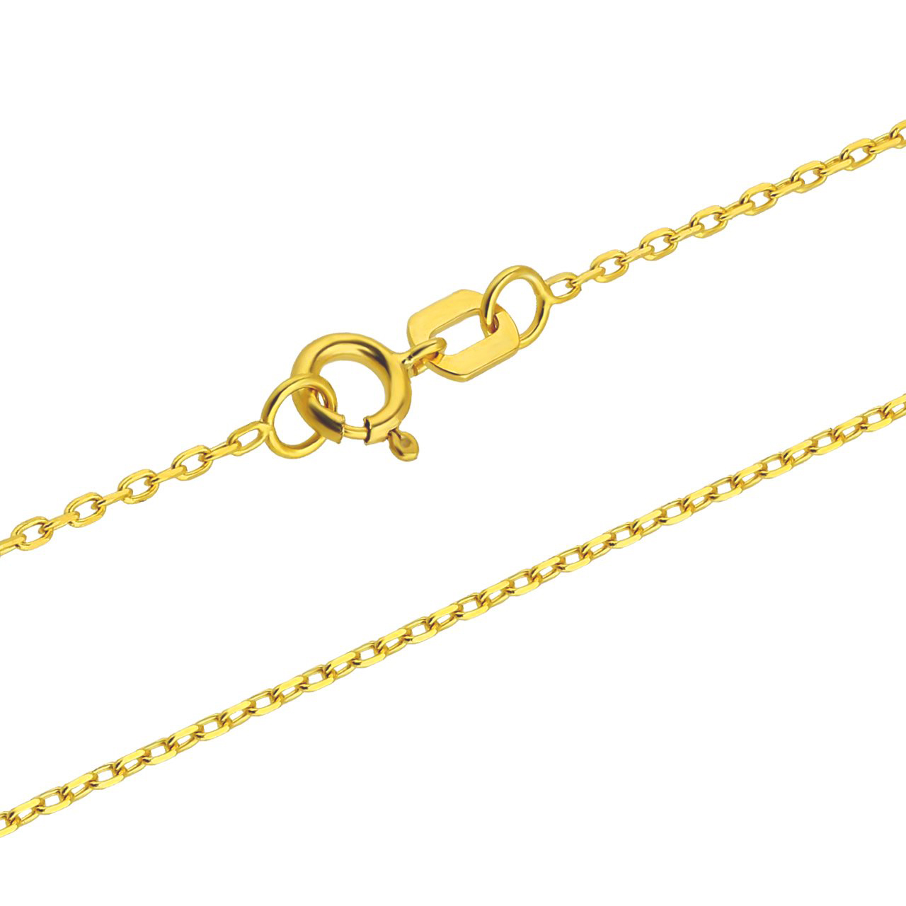 585er Goldkette Ankerkette diamantiert 1,0mm Gelbgold Kettenlänge: 38,0 cm