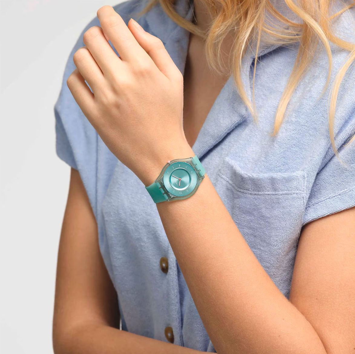 Swatch Denim Pastelicious Teal SS08L100