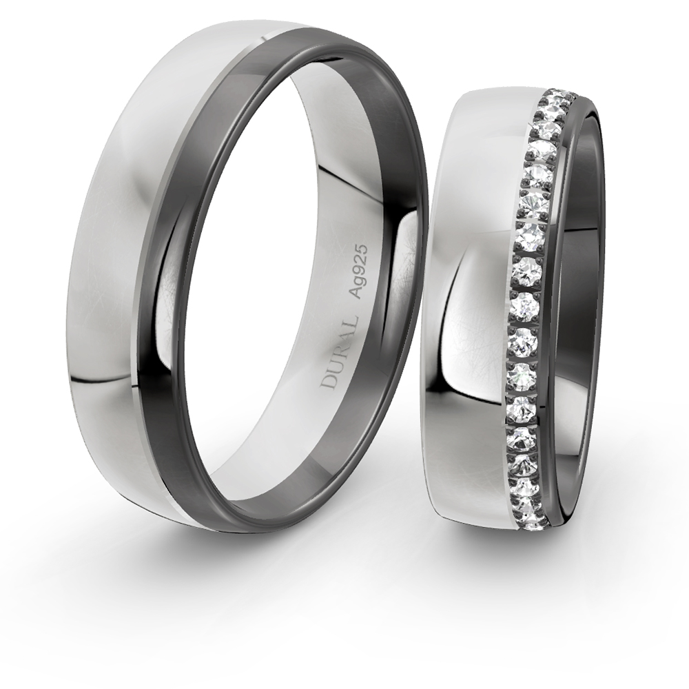 Trauringe 6,0 mm 925 Silber geschwärzt Trauringe 6,0 mm 925 Silber geschwärzt