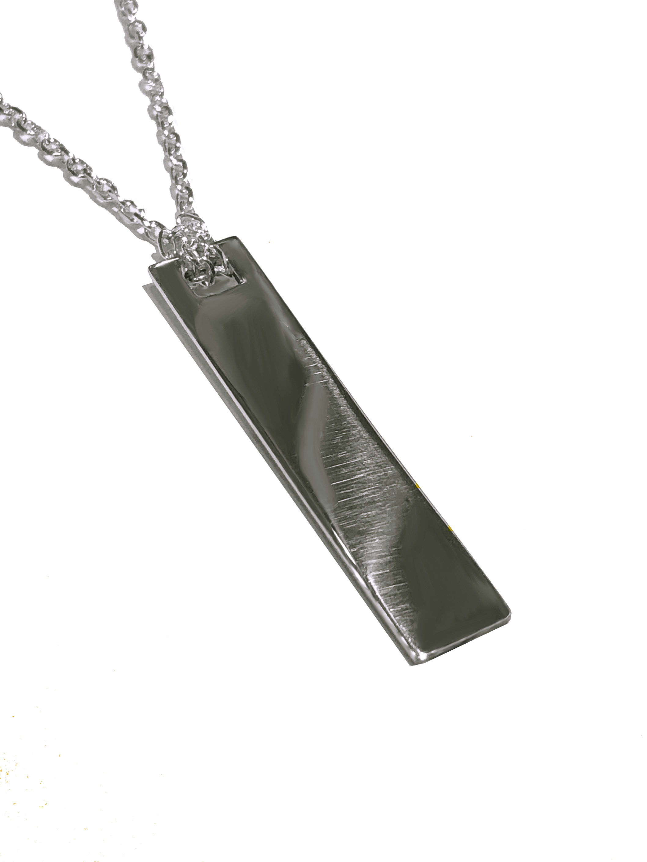 Silbercollier Halskette mit Gravurplatte 925 Silber CL120007 40 cm