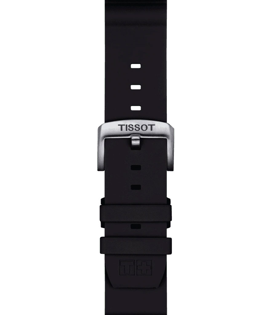 Original Tissot Silikonarmband 22mm Schwarz T852.047.179