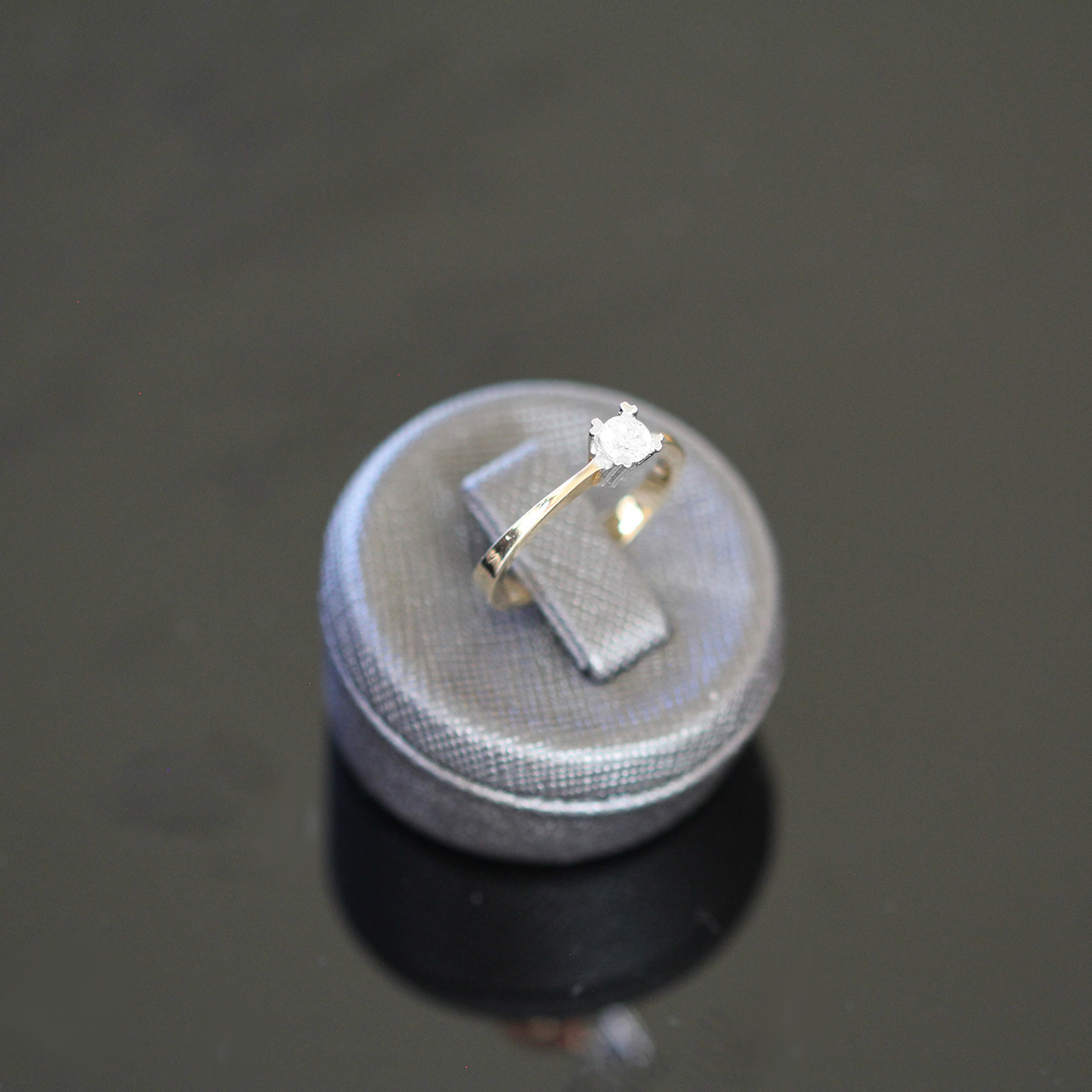 Solitärring mit Zirkonia 585/- Gelbgold EXR4156