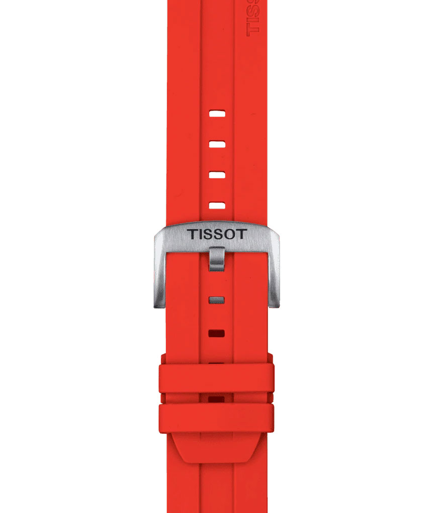 Original Tissot Silikonarmband 22mm Rot T852.047.920