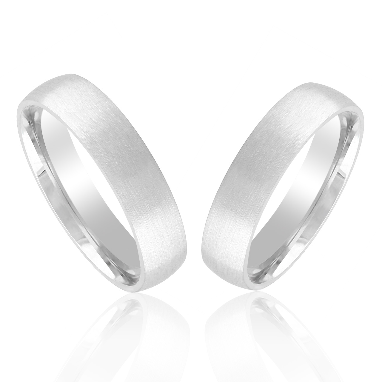 RT15010 Schlichte Silber Freundschaftringe, Eheringe aus 925er Silber