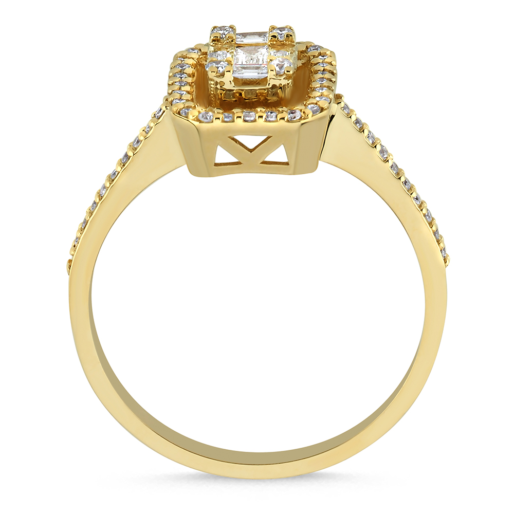 Halo Verlobungsring 585/- Gold 0,26ct. Brillant