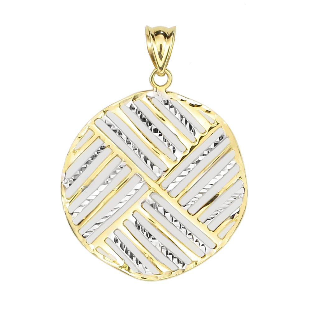 Goldanhänger Kreis 585 Gold Bicolor