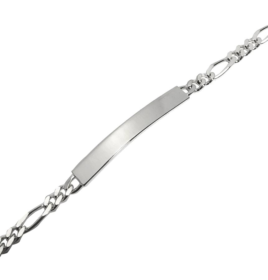 Silber Identarmband Gravurarmband 4,0mm 925 Sterling Silber ATS0016