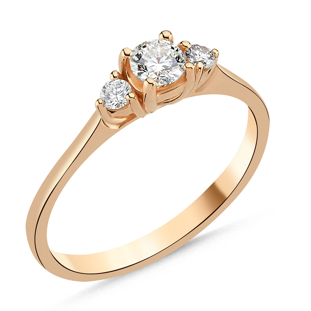 Elaine 585/- Gold Trilogie Ring 0,34ct. Brillanten