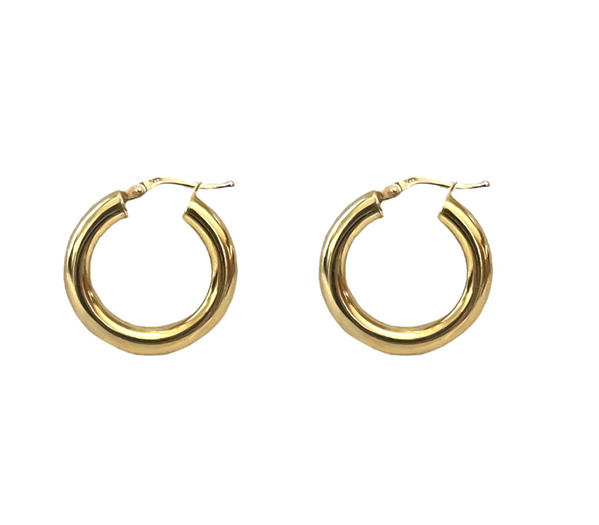 OhrringeHIKuq0DPrAW22 Goldcreolen Goldohringe 585 Gelbgold OG16023