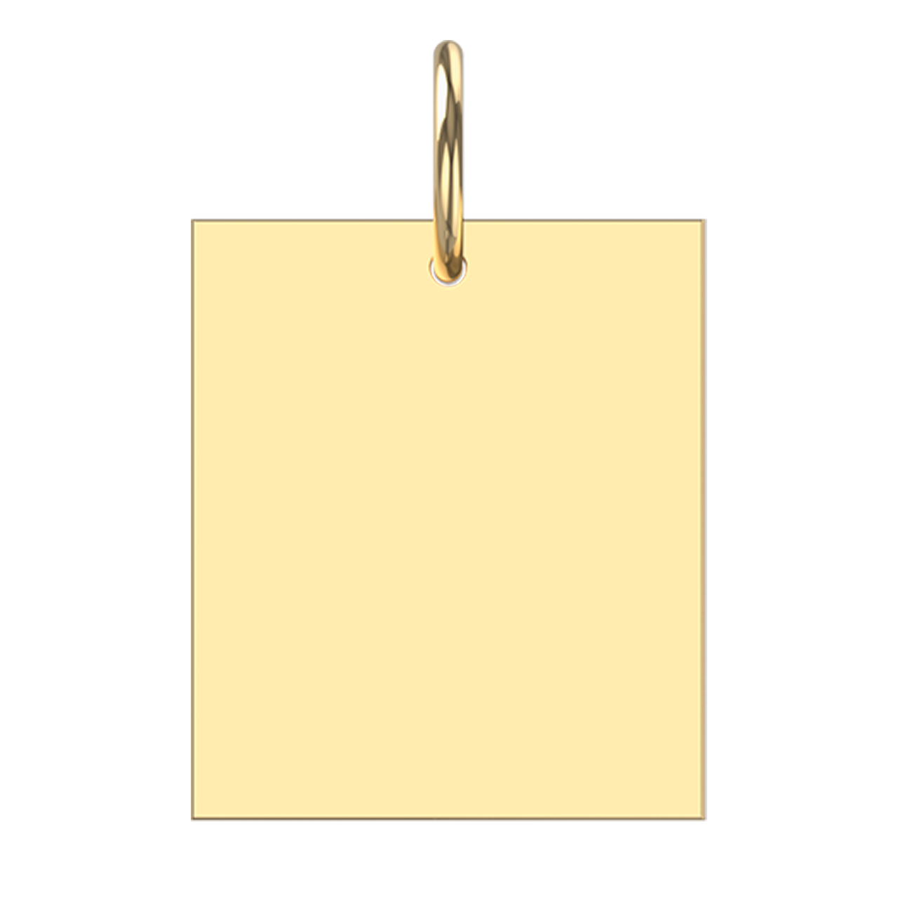 Rechteck Gravurplatte Gravuranhänger 585 Gold