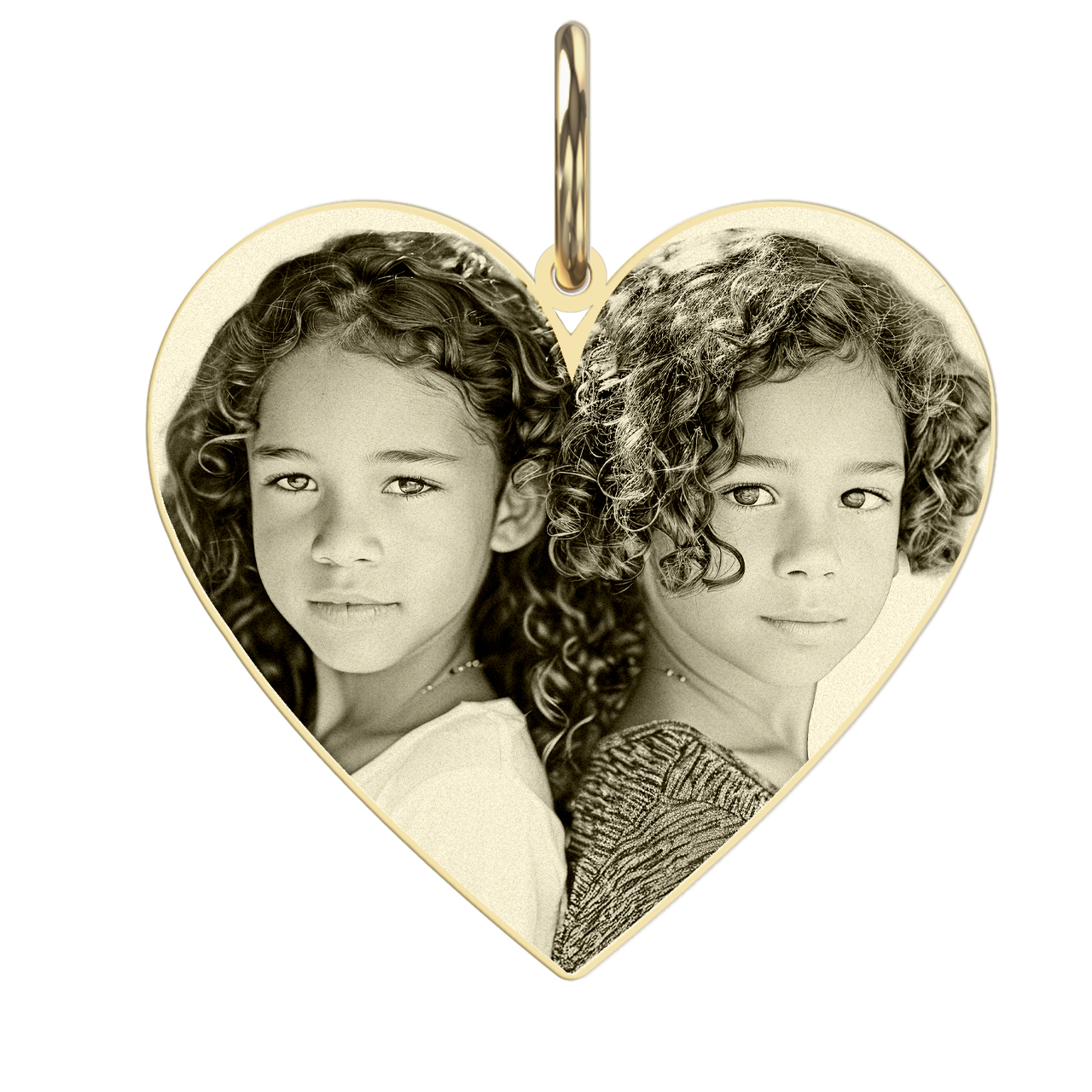 Foto Gravuranhänger Herz aus echtem 585er Gold - AN434 Foto Gravuranhänger Herz aus echtem 585er Gold - AN434