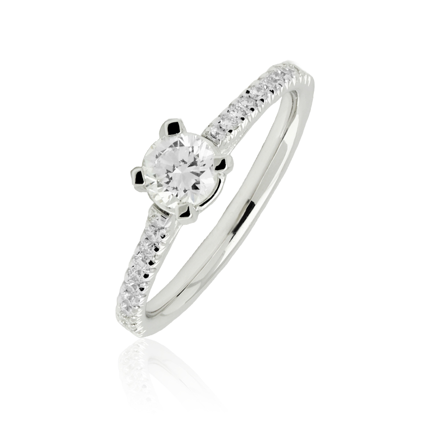 750/- Weißgold Ring mit Brillanten RD9016
