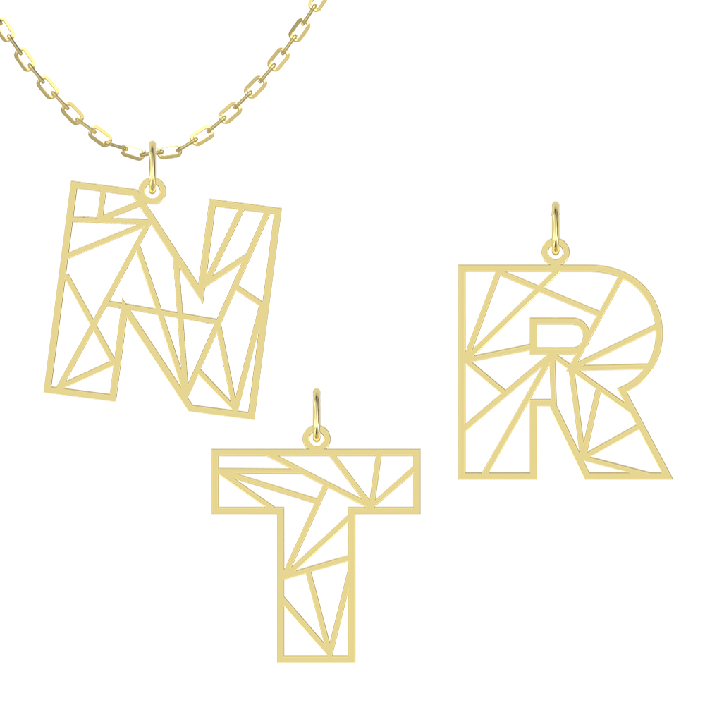 Ornament Buchstabenanhänger 585 Gold AEAN220