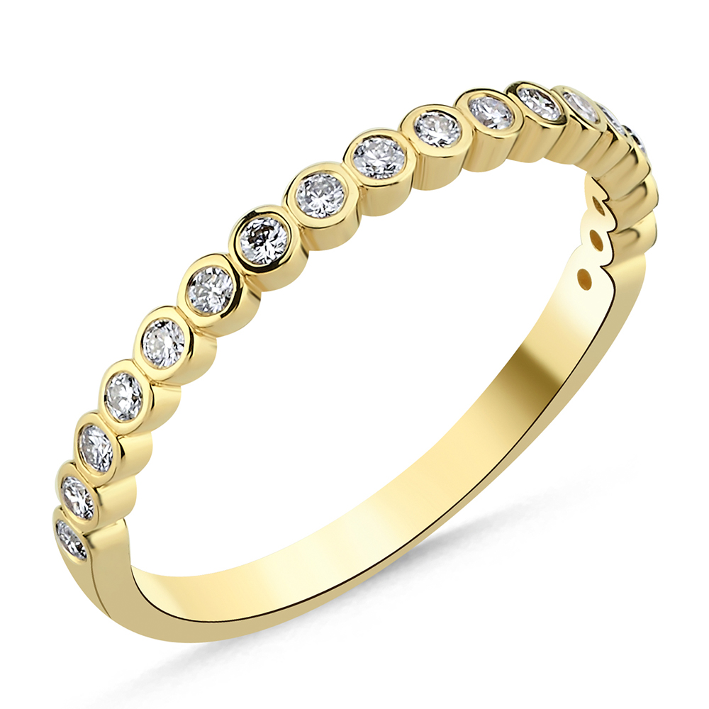 Memoire Eternity Ring 585/- Gold 0,22ct. Brillanten