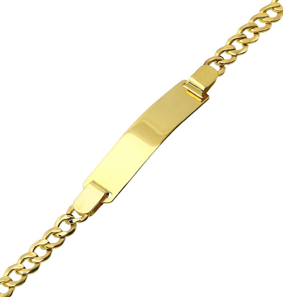 Gravur Ident Armband 585 Gold AR130046