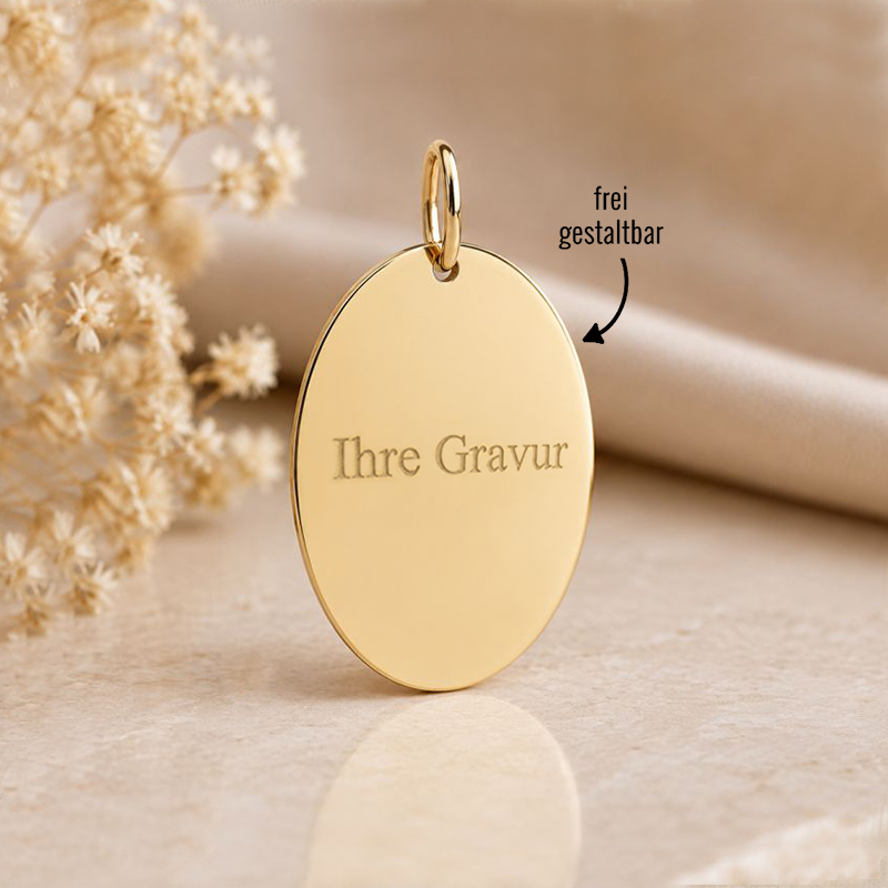 Madeleine Gravur Anhänger Oval AN308