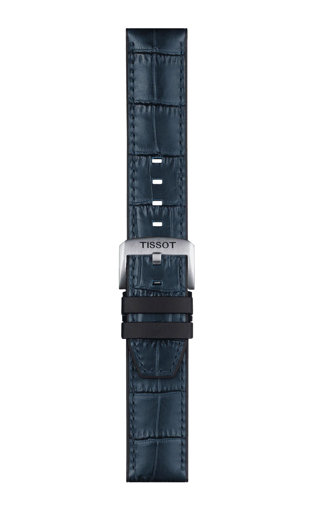 Original Tissot Lederarmband 22mm mit Kautschukelementen Blau T852.046.765