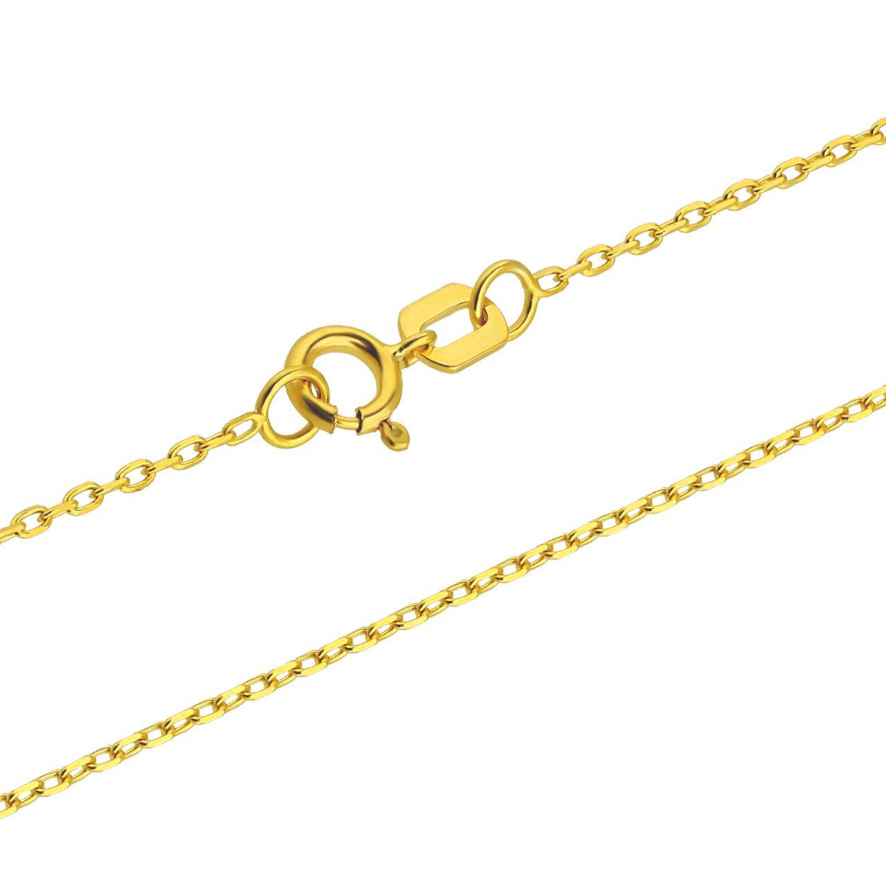 585er Goldarmband Ankerkette diamantiert 1,2mm Gelbgold