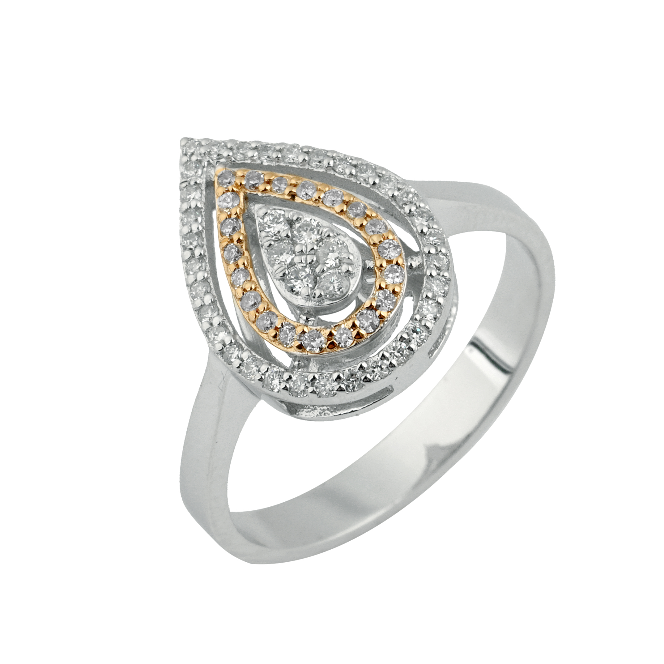 RingYFeauBpO9OXff Brillant Ring 585/- Gold Bicolor  EXR4199