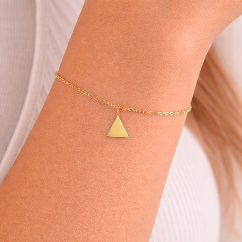 Dreieck Armband 585 Gold AEA240