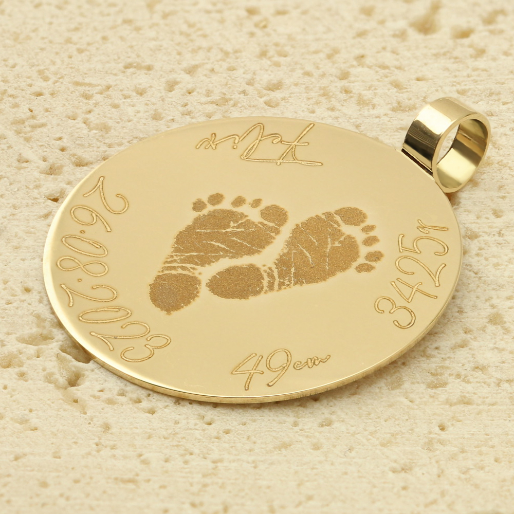 Fußabdruck Gravuranhänger AN402 Fußabdruck Gravuranhänger AN402