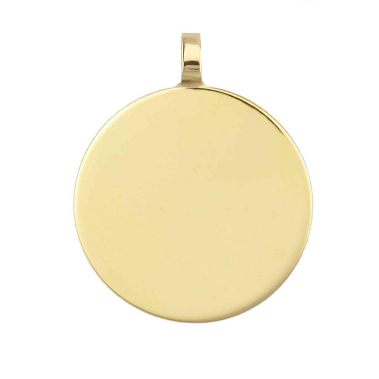 750 Gold Gravurplatte Gravuranhänger rund AN160050
